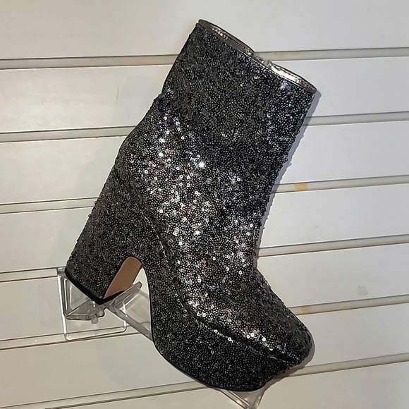 Circus by Sam Edelman Shoes - Circus Boots 8.5M Silver Sequins Inside Zip (New Never Worn) Price Firm